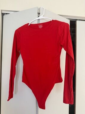 Red Long Sleeve Bodysuit